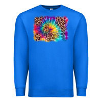 True Royal leopard tie dye background Premium Sweatshirt - Zillion Design Studio