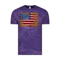 American Flag And Leopard Vintage Tee | Teevron