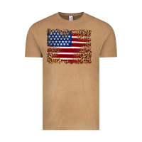Vintage Camel american flag and leopard Vintage Tee - Artiststas