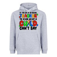 Heather Grey it takes a special teacher to hear what a child ca Heavyweight Hoodie - MaliasSmallBusiness