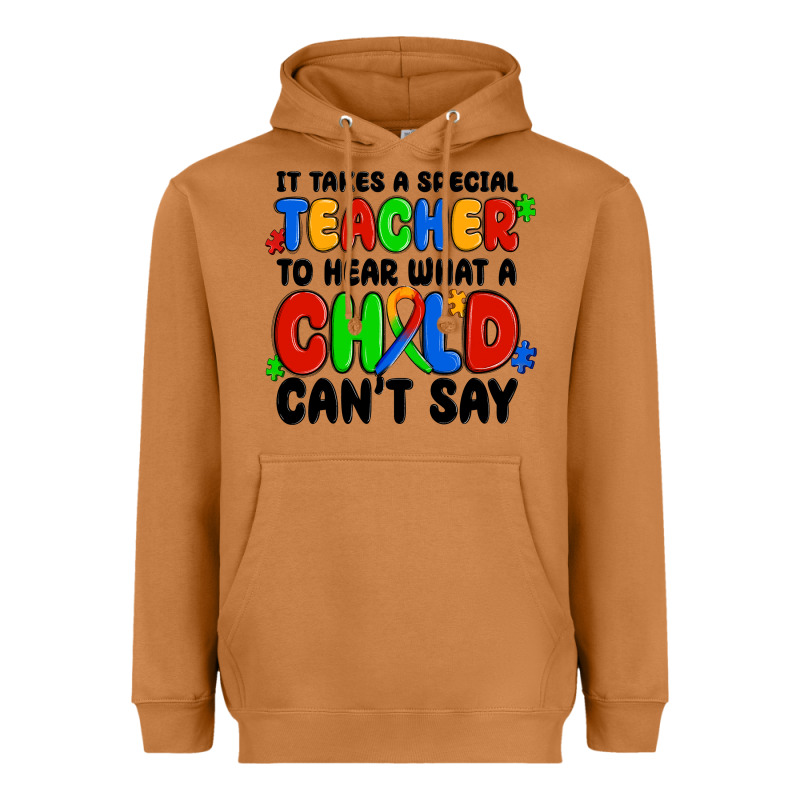 It Takes A Special Teacher To Hear What A Child Ca Heavyweight Hoodie by MaliasSmallBusiness | Teevron