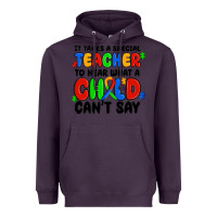 Plum it takes a special teacher to hear what a child ca Heavyweight Hoodie - MaliasSmallBusiness