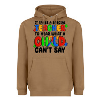Toasted Coconut it takes a special teacher to hear what a child ca Heavyweight Hoodie - MaliasSmallBusiness