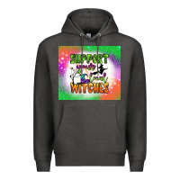 Charcoal Heather supports your local witches tumbler Premium Hoodie - BundleAndBundleShop