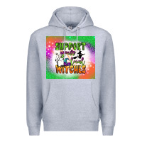 Heather Grey supports your local witches tumbler Premium Hoodie - BundleAndBundleShop