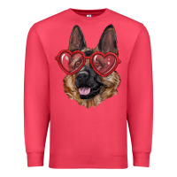Cardinal german shepherd with love glasses Premium Sweatshirt - RanaPortraitStore