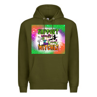 Army Green supports your local witches tumbler Premium Hoodie - BundleAndBundleShop