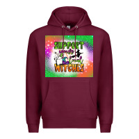 Burgundy supports your local witches tumbler Premium Hoodie - BundleAndBundleShop