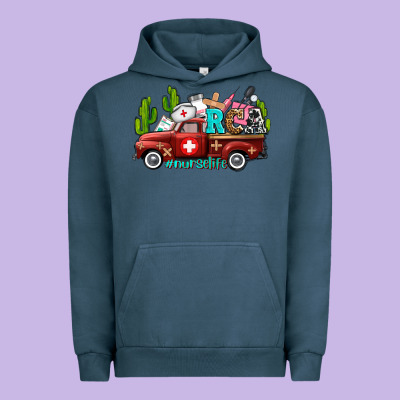 Rca Nurse Truck With Cactus Urban Hoodie Designed By Adodesignshop