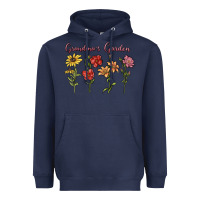 Navy grandma's garden Heavyweight Hoodie - MaliasSmallBusiness