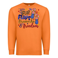 Carrot flip flops fireworks and freedom Premium Sweatshirt - texasbilliewilder