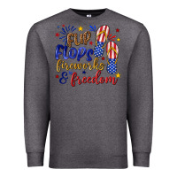 Charcoal Heather flip flops fireworks and freedom Premium Sweatshirt - texasbilliewilder