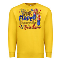 Lemon flip flops fireworks and freedom Premium Sweatshirt - texasbilliewilder