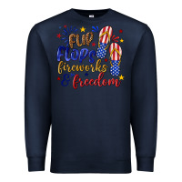 Navy flip flops fireworks and freedom Premium Sweatshirt - texasbilliewilder