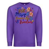 Purple flip flops fireworks and freedom Premium Sweatshirt - texasbilliewilder