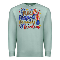 Seafoam flip flops fireworks and freedom Premium Sweatshirt - texasbilliewilder