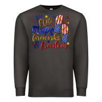 Smoke flip flops fireworks and freedom Premium Sweatshirt - texasbilliewilder