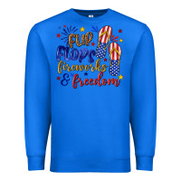 True Royal flip flops fireworks and freedom Premium Sweatshirt - texasbilliewilder