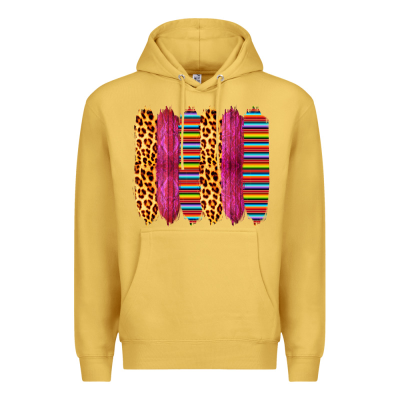 Pink Leopard Serape Brush Strokes Premium Hoodie by Bettercallsaul | Teevron