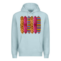Blue Mist Pink Leopard Serape Brush Strokes Premium Hoodie - Bettercallsaul