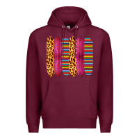Burgundy Pink Leopard Serape Brush Strokes Premium Hoodie - Bettercallsaul