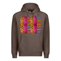 Coffee Pink Leopard Serape Brush Strokes Premium Hoodie - Bettercallsaul