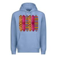 Colony Blue Pink Leopard Serape Brush Strokes Premium Hoodie - Bettercallsaul