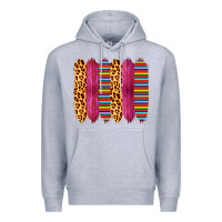 Heather Grey Pink Leopard Serape Brush Strokes Premium Hoodie - Bettercallsaul