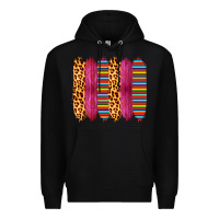 Black Pink Leopard Serape Brush Strokes Premium Hoodie - Bettercallsaul