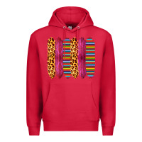 Cardinal Pink Leopard Serape Brush Strokes Premium Hoodie - Bettercallsaul