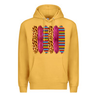 Mustard Pink Leopard Serape Brush Strokes Premium Hoodie - Bettercallsaul