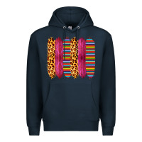 Navy Pink Leopard Serape Brush Strokes Premium Hoodie - Bettercallsaul