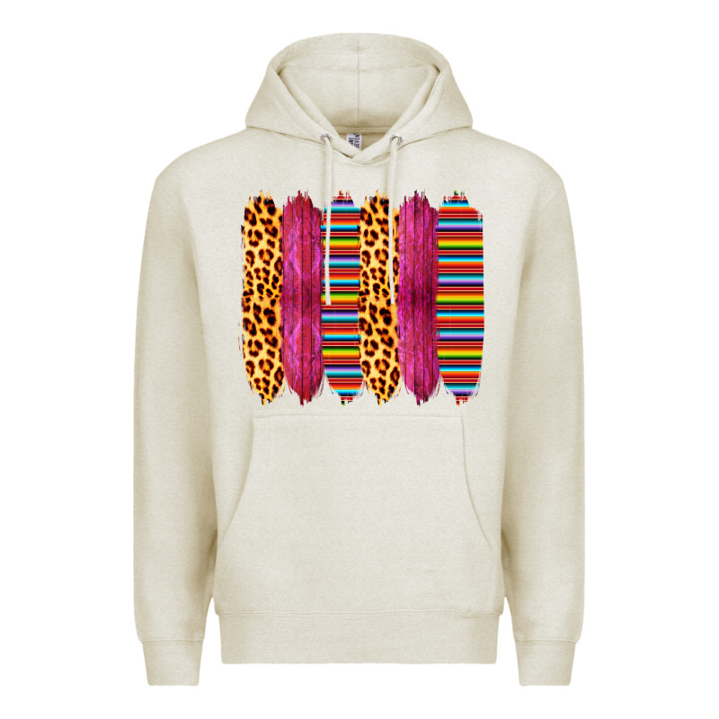 Pink Leopard Serape Brush Strokes Premium Hoodie by Bettercallsaul | Teevron