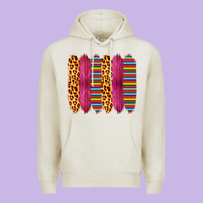 Pink Leopard Serape Brush Strokes Premium Hoodie Designed By Bettercallsaul