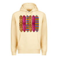 Pina Colada Pink Leopard Serape Brush Strokes Premium Hoodie - Bettercallsaul