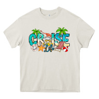 Cream Cruise Life Heavy Core Tee - CowhideDigitalArt