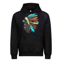 Black indian headdress Urban Hoodie - JahusDesignShop