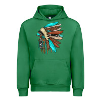 Emerald indian headdress Urban Hoodie - JahusDesignShop