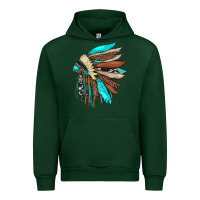 Forest Green indian headdress Urban Hoodie - JahusDesignShop