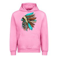 Fuchsia Pink indian headdress Urban Hoodie - JahusDesignShop