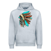 Heather Grey indian headdress Urban Hoodie - JahusDesignShop