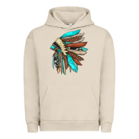 Pigment French Oak indian headdress Urban Hoodie - JahusDesignShop