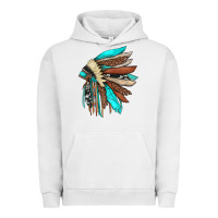 Pigment Lunar Rock indian headdress Urban Hoodie - JahusDesignShop