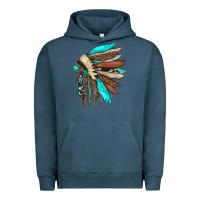 Pigment Midnight Navy indian headdress Urban Hoodie - JahusDesignShop