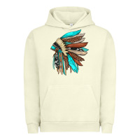 Pigment Pistachio indian headdress Urban Hoodie - JahusDesignShop