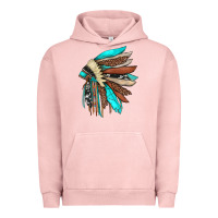 Pigment Salmon indian headdress Urban Hoodie - JahusDesignShop