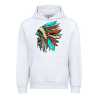 White indian headdress Urban Hoodie - JahusDesignShop