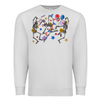 Dove Grey fourth of july dancing skeleton Premium Sweatshirt - texasbilliewilder