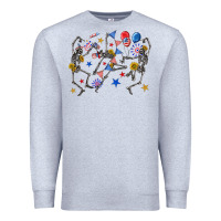 Heather Grey fourth of july dancing skeleton Premium Sweatshirt - texasbilliewilder