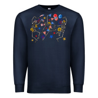 Navy fourth of july dancing skeleton Premium Sweatshirt - texasbilliewilder